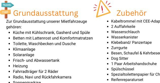 Ausstattung und Zubehör